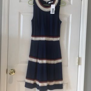 Gorgeous JustFab Blue Dress with Red/White